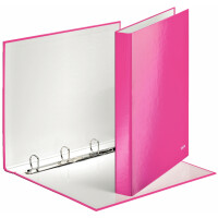 LEITZ Ringbuch WOW, DIN A4, Hartpappe, pink