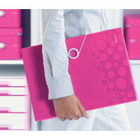 LEITZ Fächermappe WOW, A4, PP, 6 Fächer, eisblau