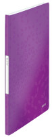 LEITZ Sichtbuch WOW, A4, PP, mit 40 Hüllen, violett