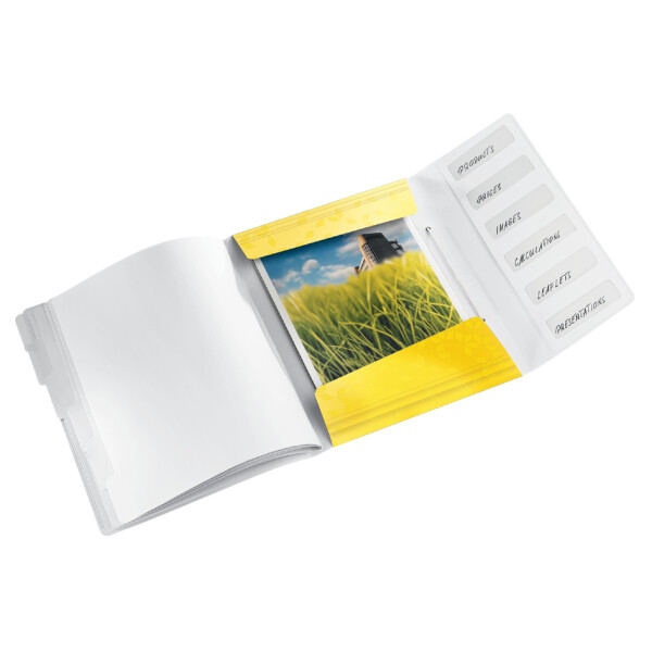 LEITZ Ordnungsmappe WOW, DIN A4, PP, 6 F&auml;cher, eisblau