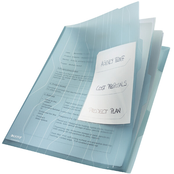 LEITZ Organisations-Hülle CombiFile, A4, PP, blau, 0,20 mm
