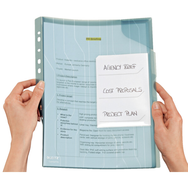 LEITZ Organisations-Hülle CombiFile, A4, PP, blau, 0,20 mm
