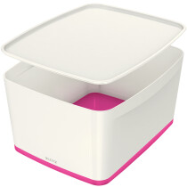 LEITZ Aufbewahrungsbox My Box, 18 Liter, weiß pink