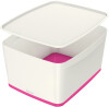 LEITZ Aufbewahrungsbox My Box, 18 Liter, weiß pink