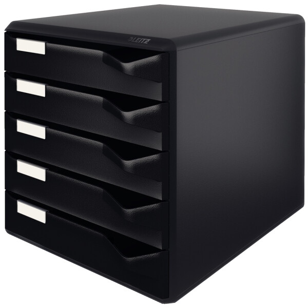 LEITZ Schubladenbox Post-Set, 5 Schübe, lichtgrau bordeaux