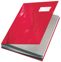LEITZ Unterschriftenmappe Design, 18 Fächer, rot