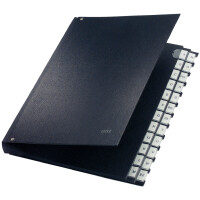 LEITZ Pultordner, A4, A-Z, 24 Fächer, Kunststoff, rot