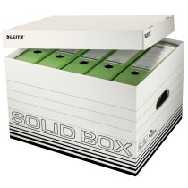 LEITZ Archiv- Transportbox Solid, weiß schwarz