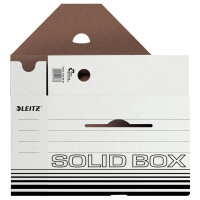 LEITZ Archiv-Schachtel Solid, weiß schwarz, (B)100 mm
