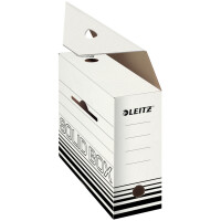 LEITZ Archiv-Schachtel Solid, weiß schwarz, (B)100 mm