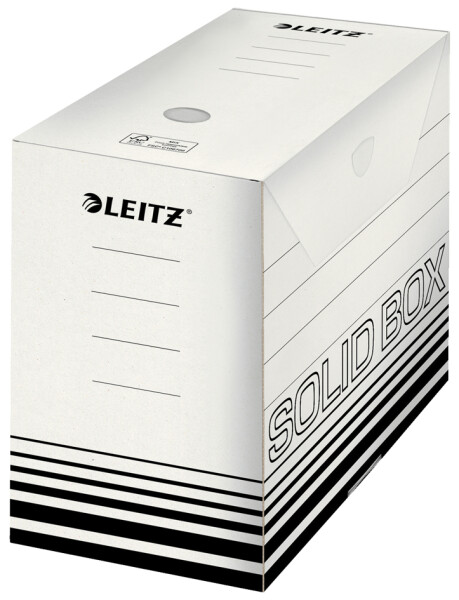 LEITZ Archiv-Schachtel Solid, weiß schwarz, (B)150 mm