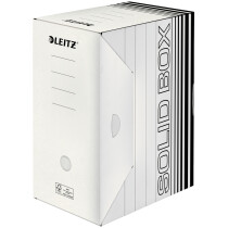 LEITZ Archiv-Schachtel Solid, weiß schwarz, (B)150 mm