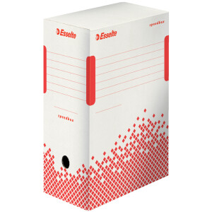 Esselte Archiv-Schachtel SPEEDBOX, DIN A4, weiß rot,(B)150mm