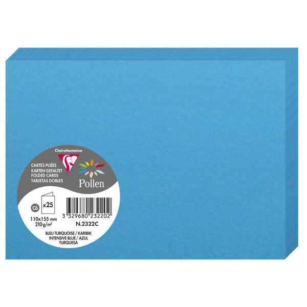 Pollen by Clairefontaine Doppelkarte C6, minze