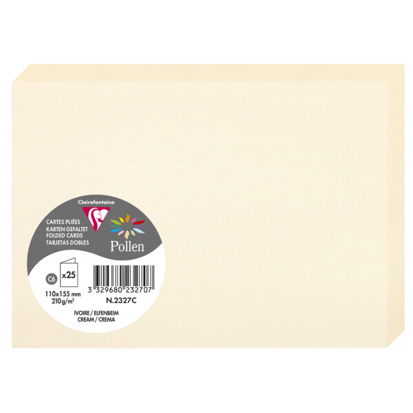 Pollen by Clairefontaine Doppelkarte C6, minze