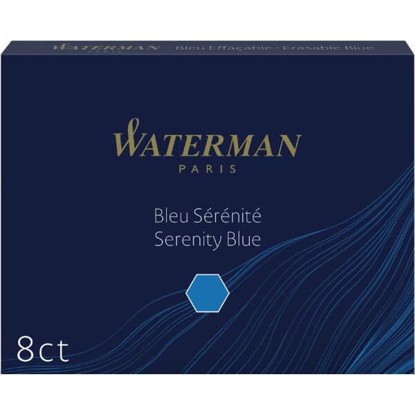 WATERMAN Standard Gro&szlig;raum-Tintenpatronen, Serenity blau