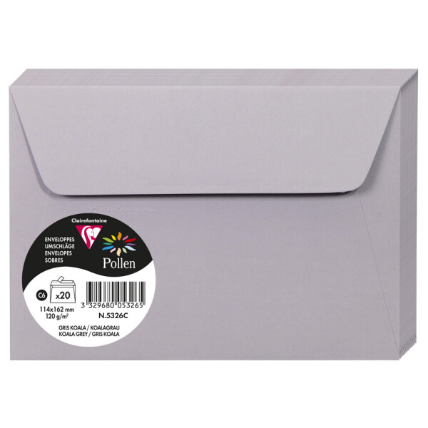Pollen by Clairefontaine Briefumschlag C6, minze