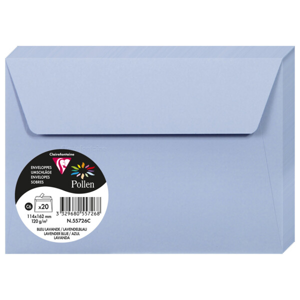 Pollen by Clairefontaine Briefumschlag C6, minze