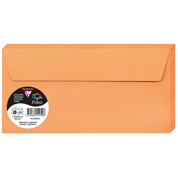 Pollen by Clairefontaine Briefumschlag DL, kirschrot