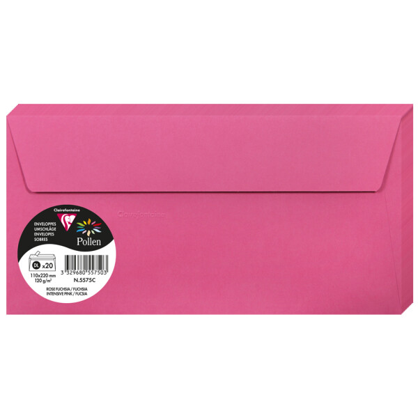 Pollen by Clairefontaine Briefumschlag DL, kirschrot