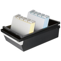 HAN Karteikasten für 1.300 Karten, A6 quer, schwarz