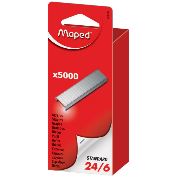 Maped Heftklammern 24 6, verzinkt, Großpackung