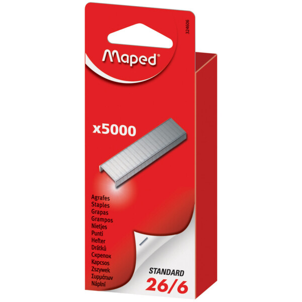 Maped Heftklammern 24 6, verzinkt, Großpackung