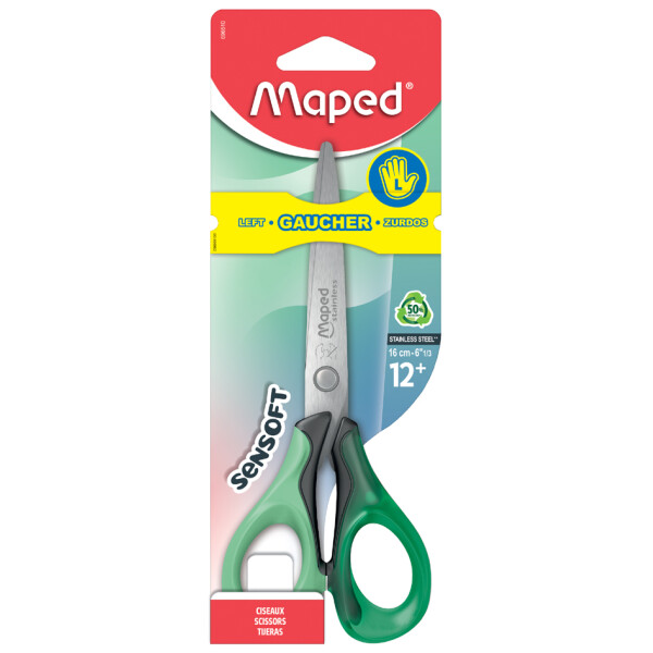 Maped Schere Sensoft 3D, spitz, L&auml;nge: 160 mm, Linksh&auml;nder