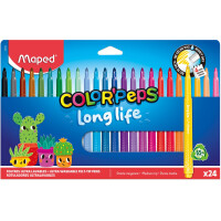 Maped Fasermaler COLORPEPS Long Life 2, 24er Kartonetui