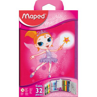 Maped Schüleretui Fairy, aus Polyester, pink,...