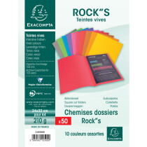 EXACOMPTA Aktendeckel ROCKS, 210 g qm, farbig sortiert
