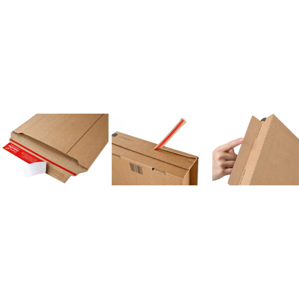ColomPac Paket-Versandkarton "POST", Größe: L, braun