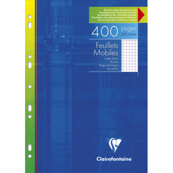 Clairefontaine Feuillets mobiles A4, quadrill&eacute; 5 5,100 pages