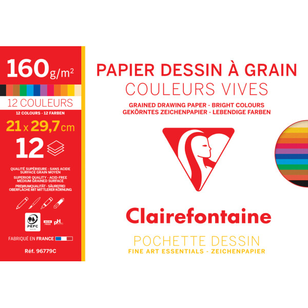 Clairefontaine K&uuml;nstlerpapier "&agrave; Grain", 240 x 320 mm