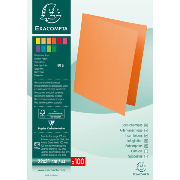 EXACOMPTA Aktendeckel ROCKS, DIN A4, 80 g qm, tannengr&uuml;n