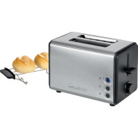 CLATRONIC 2-Scheiben Toaster TA 3620, schwarz edelstahl
