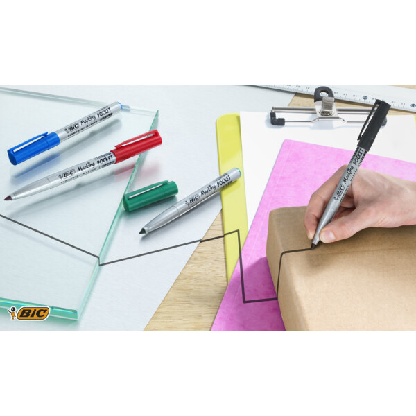BIC Permanent-Marker Marking POCKET ECOlutions, rot