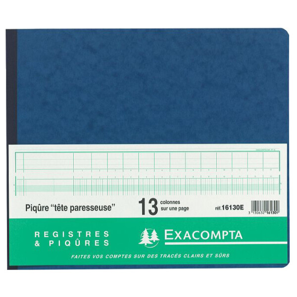 EXACOMPTA Geschäftsbuch mit Kopfleiste, 8 Spalten je Seite