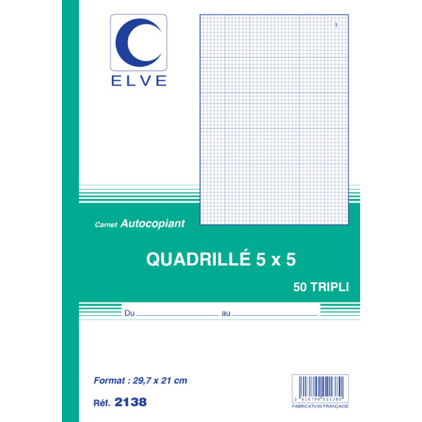 ELVE Notizbuch, 140 x 105 mm, kariert (5 5)