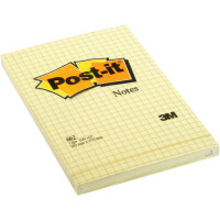 Post-it Haftnotizen, 76 x 76 mm, liniert, gelb