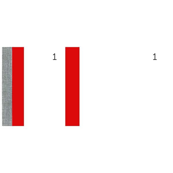 ELVE Bon-Block, rot, Maße: (B)135 x (H)60 mm