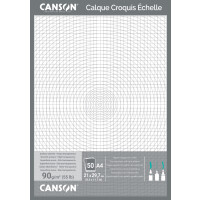 CANSON technisches Zeichenpapier, DIN A4, 90 95 g qm