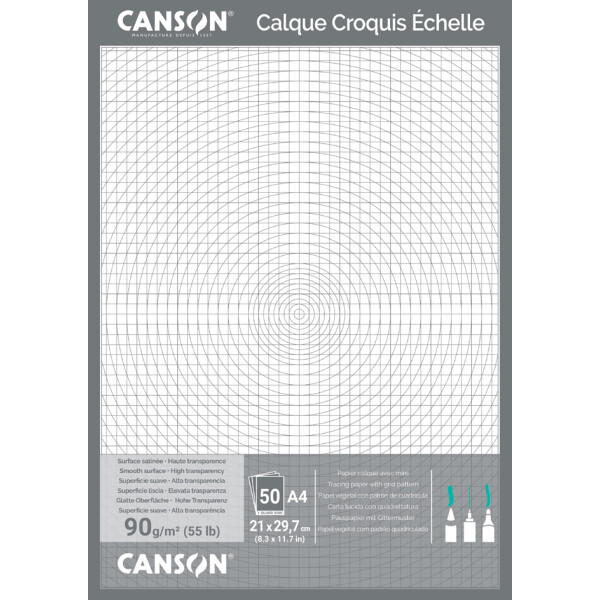 CANSON technisches Zeichenpapier, DIN A3, 90 95 g qm