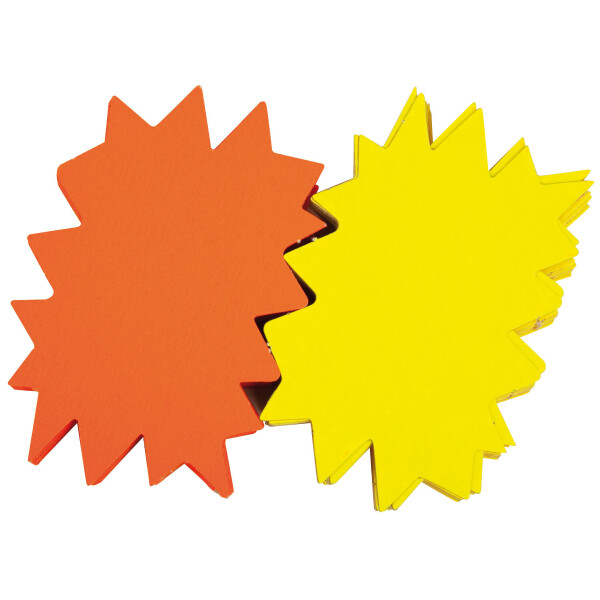 APLI Signal-Etiketten "Stern", gelb orange, 80 x 120 mm
