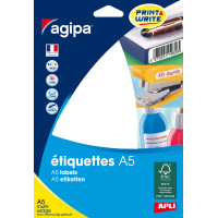 agipa Universal-Etiketten, 24 x 33,5 mm, weiß
