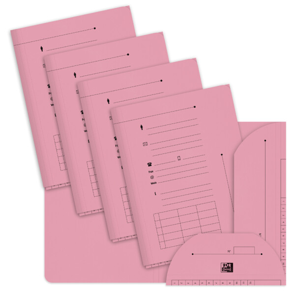 Oxford Aktenmappe PASTEL, Farbe: rosa, 240 g qm