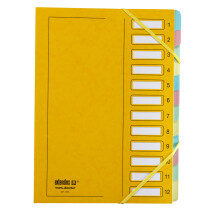 extendos Ordnungsmappe, DIN A4, Karton, 12 Fächer, gelb