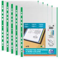 Oxford Prospekthülle, DIN A4 mit farbigem Rand, PP,...