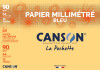 CANSON Millimeterpapier, DIN A4, 90 g qm, Farbe: blau