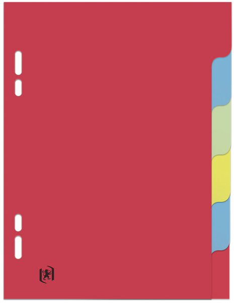 Oxford Karton-Register,blanko, 170 x 220 mm, 6-teillig